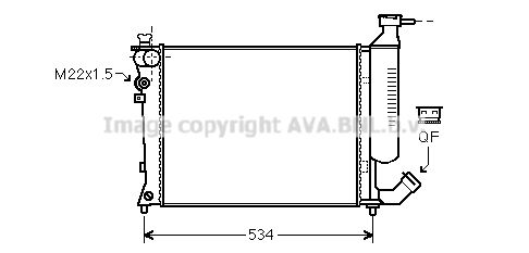 AVA QUALITY COOLING Радиатор, охлаждение двигателя CN2154